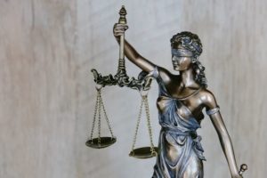 Lady justice and justice scales